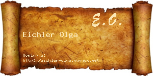 Eichler Olga névjegykártya